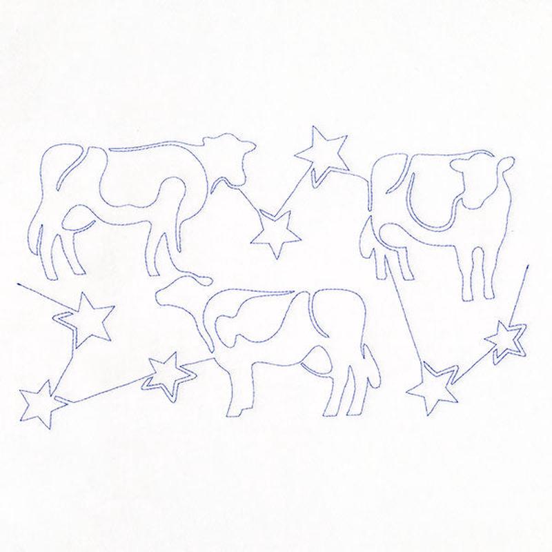 Americana Cows & Stars (Edge-to-Edge Quilting)