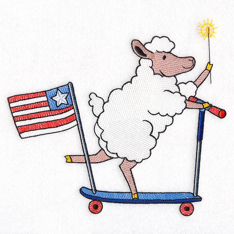 Americana Farm Parade - Sheep on Scooter