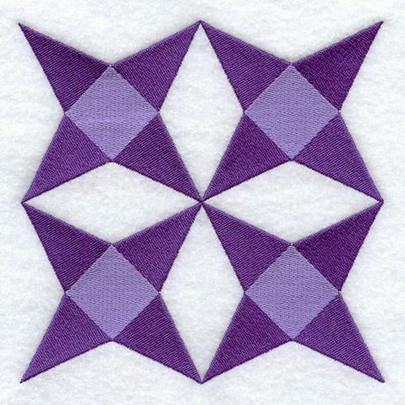 Amethyst Quilt Block - 4 Block - Lg