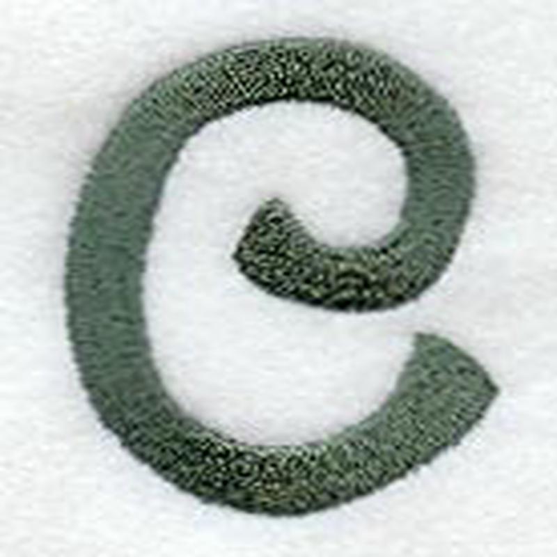 Agatha Lower Case Letter c (3 Inch)