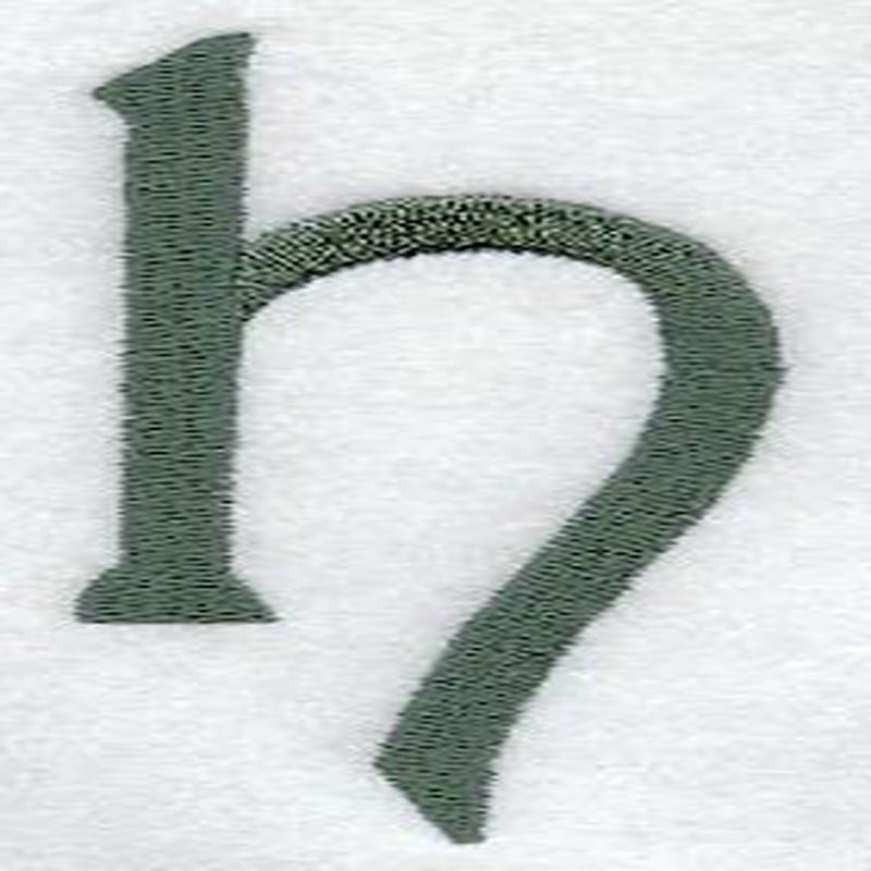 Agatha Lower Case Letter h (3 Inch)