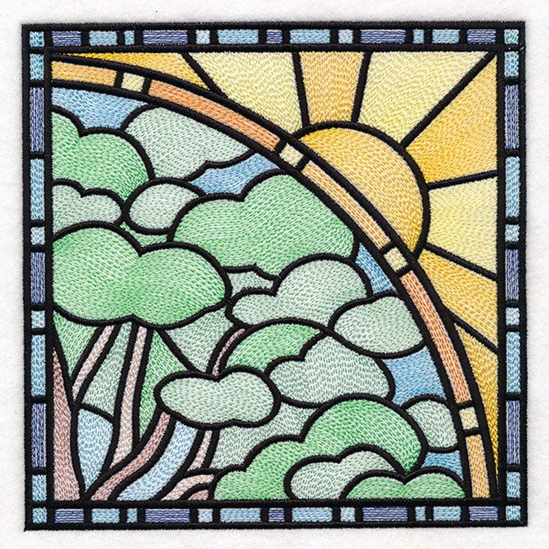 All The Seasons Stained Glass Tree - Summer