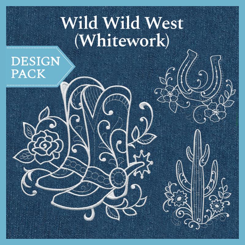 A Wild Wild West (Whitework) Design Pack