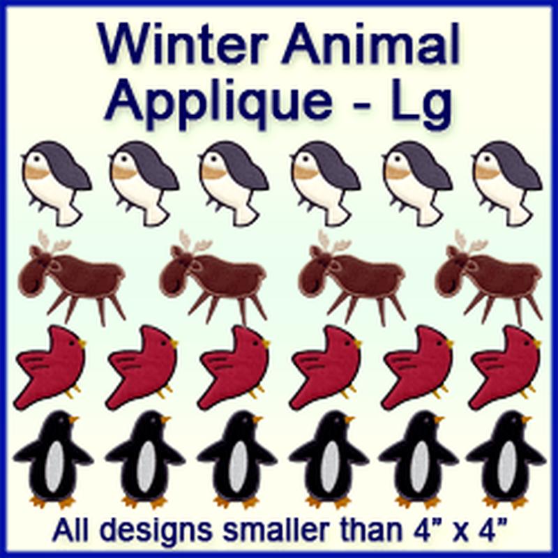 A Winter Animal Applique Design Pack