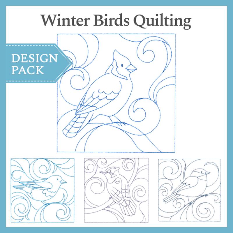 A Winter Birds Quilting Design Pack