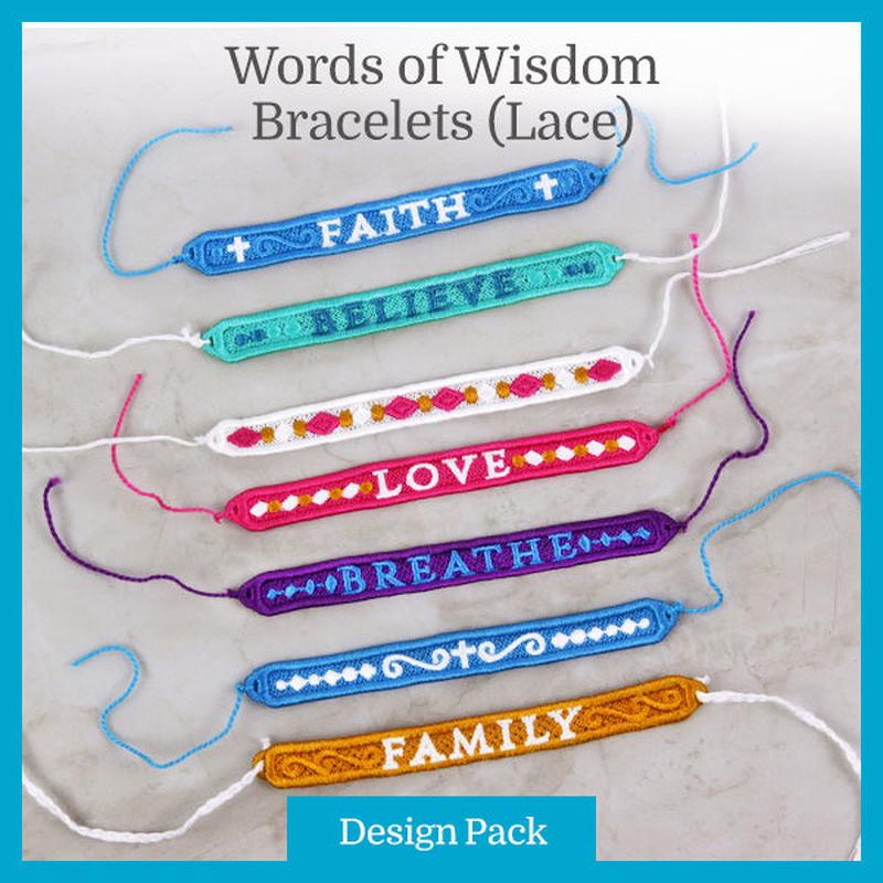 A Words of Wisdom Bracelets (Lace) Design Pack