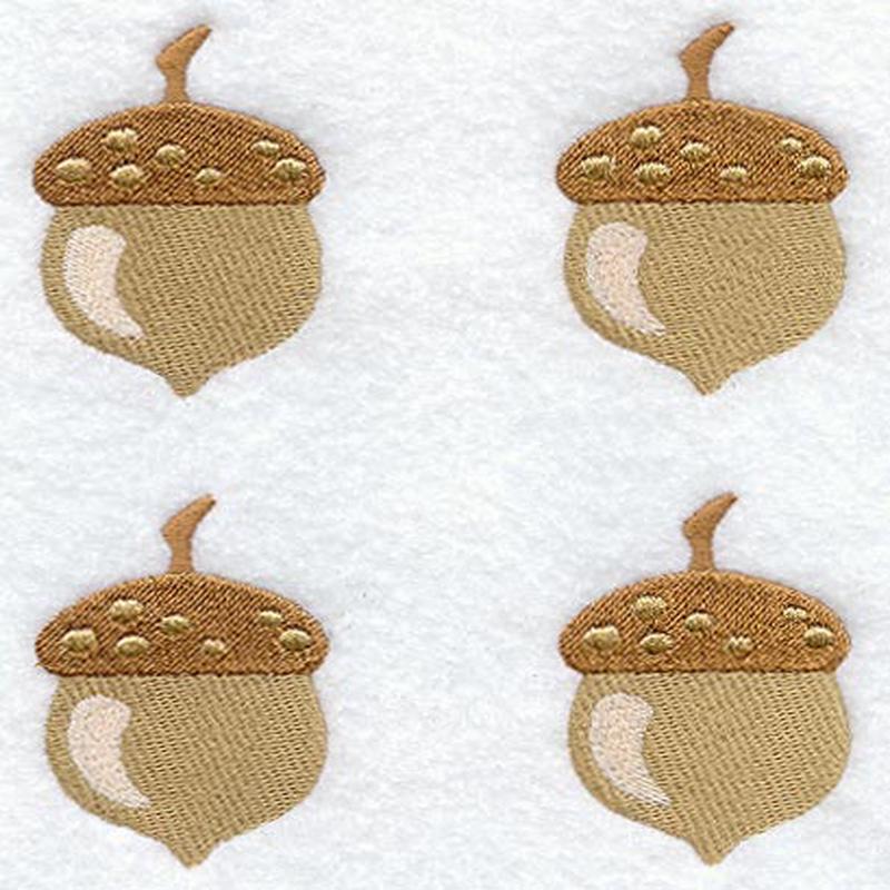 Acorns Quilt Block - Lg