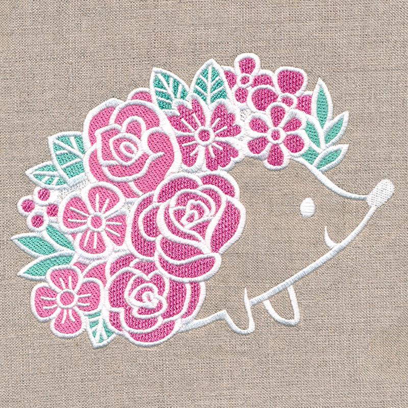 Adorable Floral Hedgehog