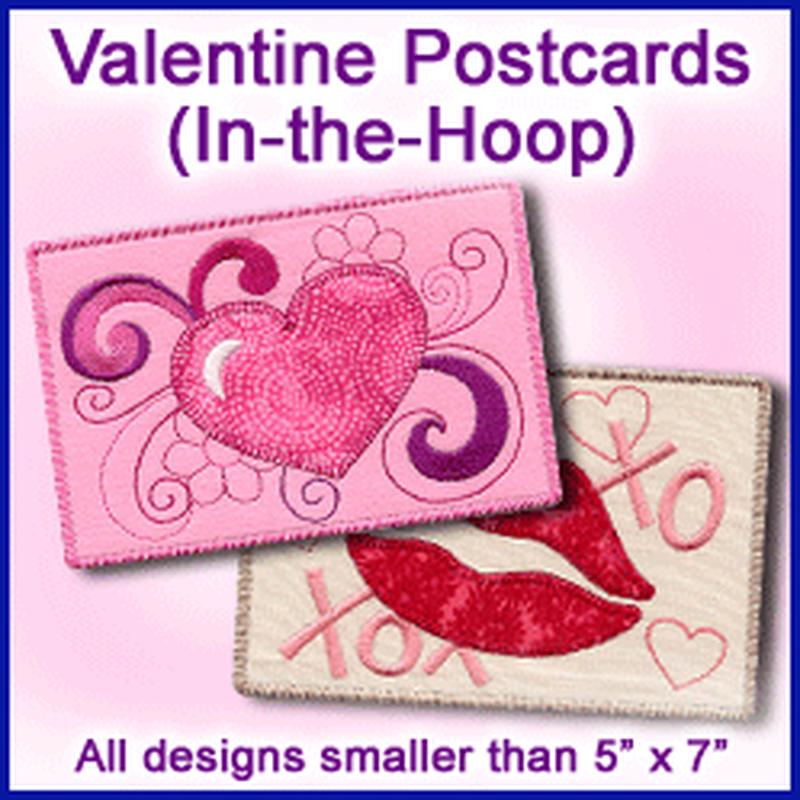 A Valentine Postcards (In-the-Hoop) Design Pack