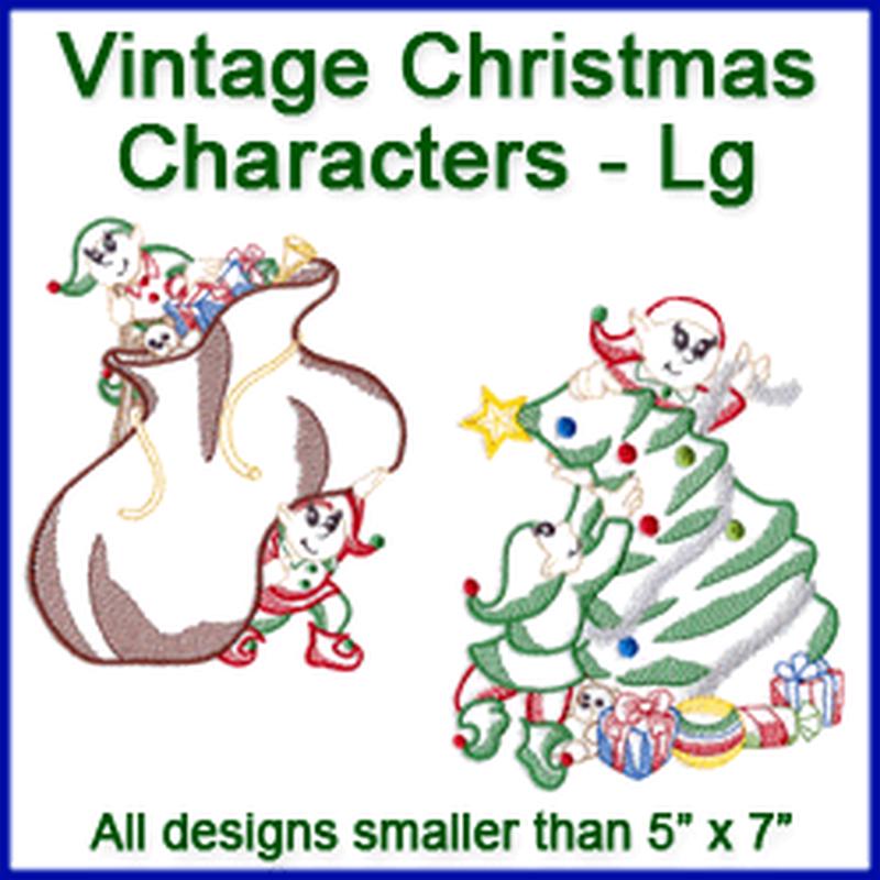 A Vintage Christmas Characters Design Pack