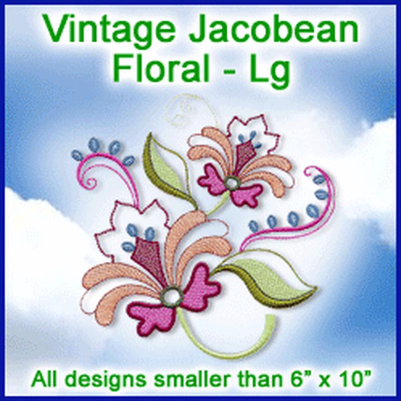 A Vintage Jacobean Floral Design Pack
