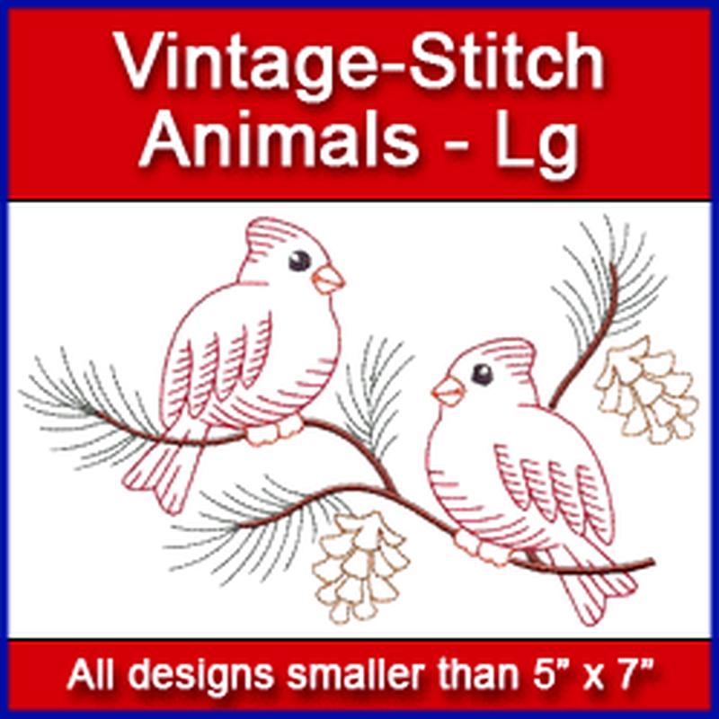 A Vintage-Stitch Animals Design Pack