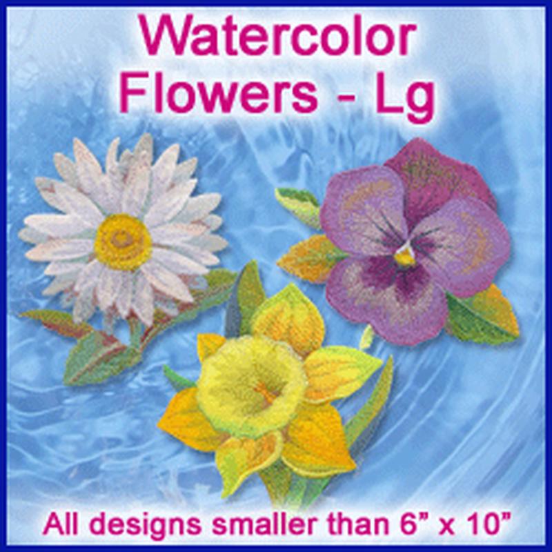 A Watercolor Flowers Design Pack