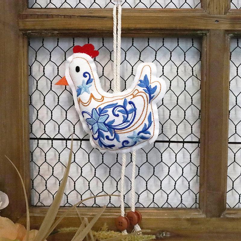 Folk Art Hen Stuffie (In-the-Hoop)