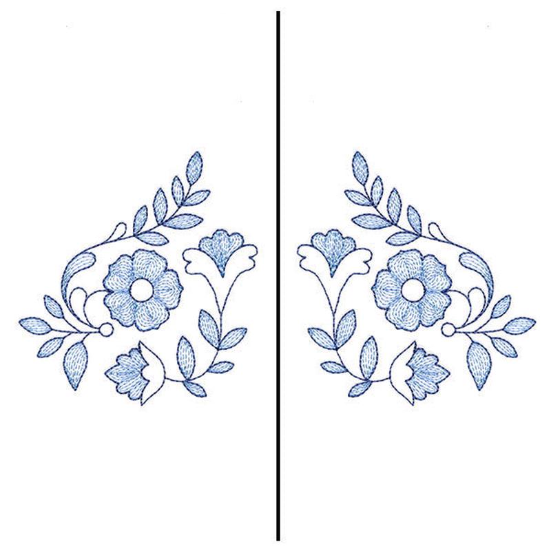 Folk Blooms Mask Motif