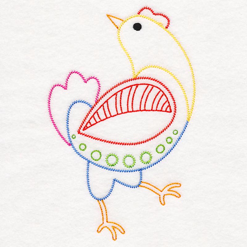 Folksy Chicken 5 (Vintage)