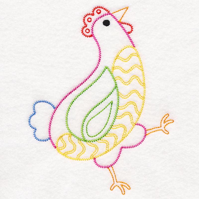 Folksy Chicken 7 (Vintage)