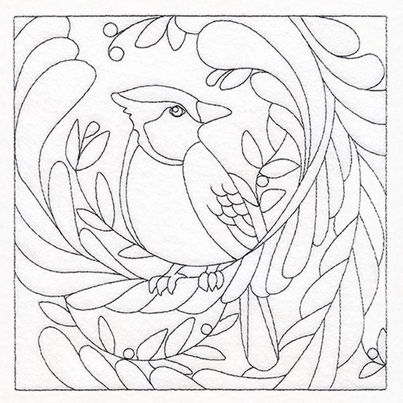 For the Birds Quilting - Blue Jay (Double Run)