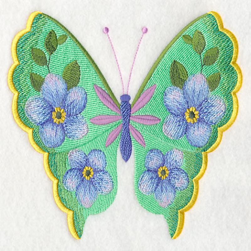 Forget-Me-Not Butterfly in Watercolor