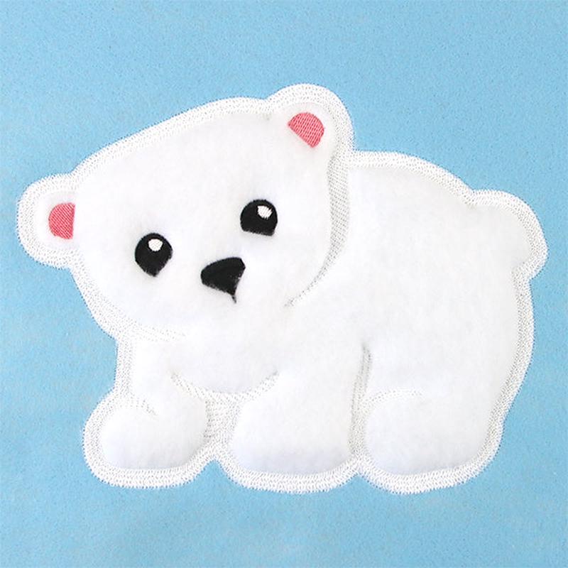 Fluffy Polar Bear (Applique)