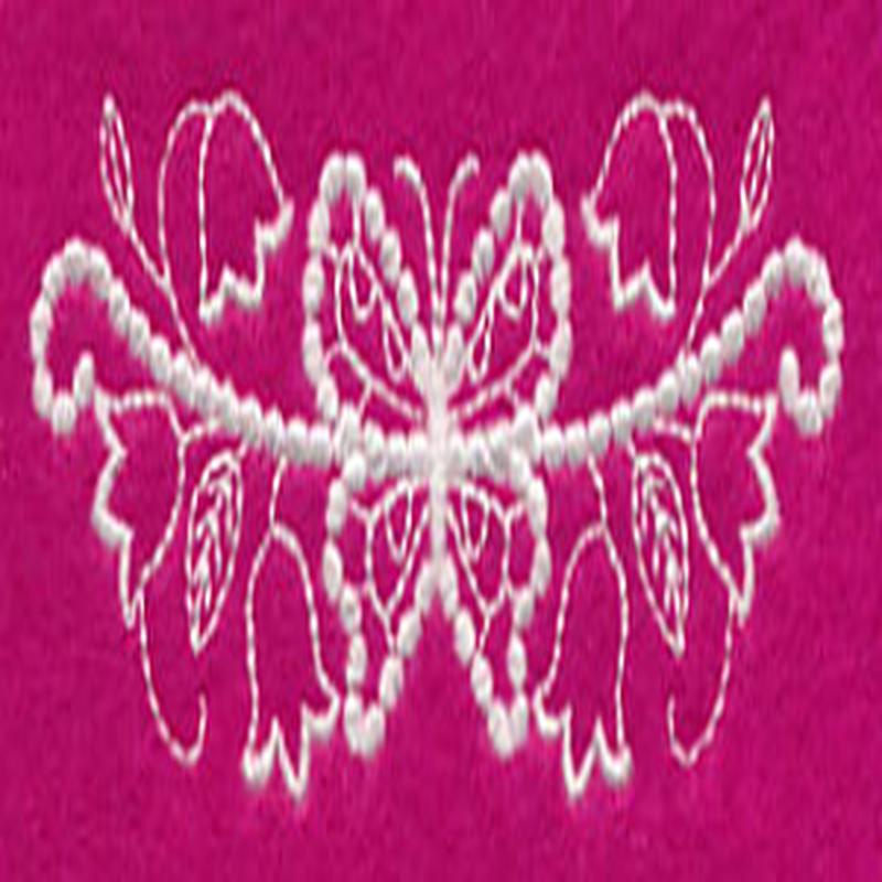 Flutterby Flourish Border (Candlewicking)