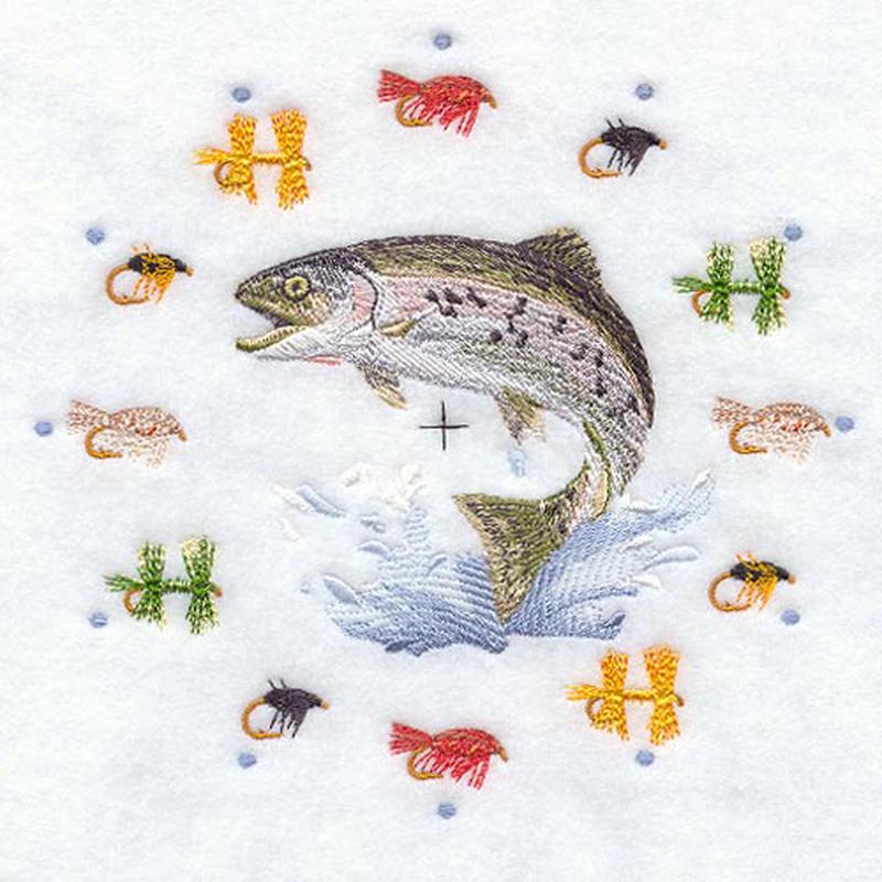 Fly Fishing Trout Clock