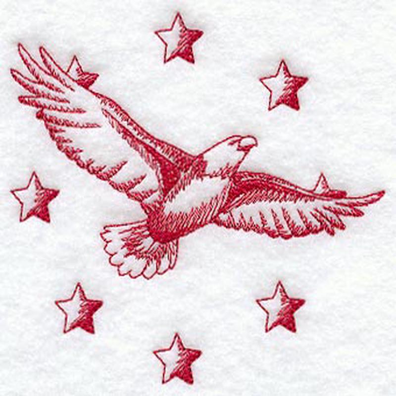Flying Eagle and Stars (Toile)