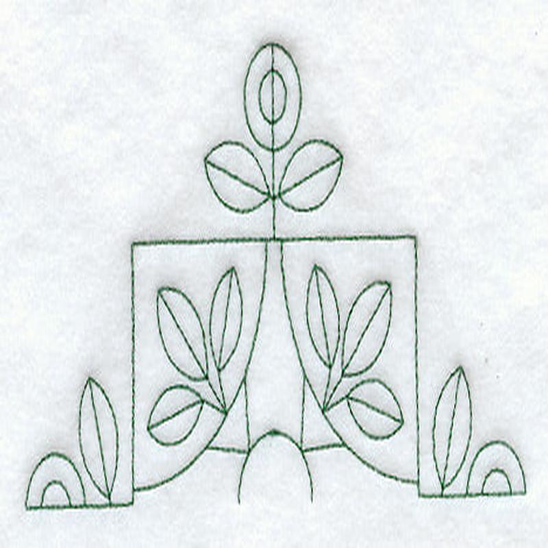 Flower Reel Quilting Half Square (Double Run)