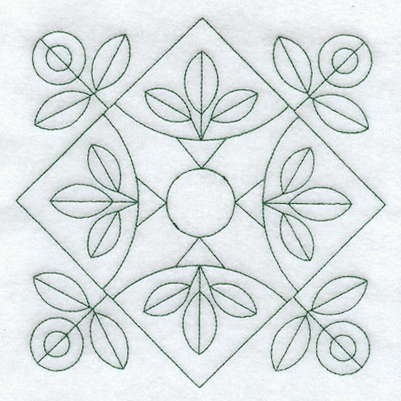 Flower Reel Quilting Square (Double Run)