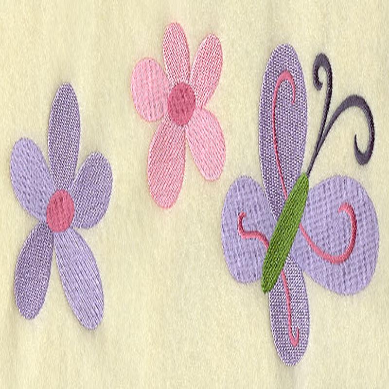 Flowers and Butterflies Border