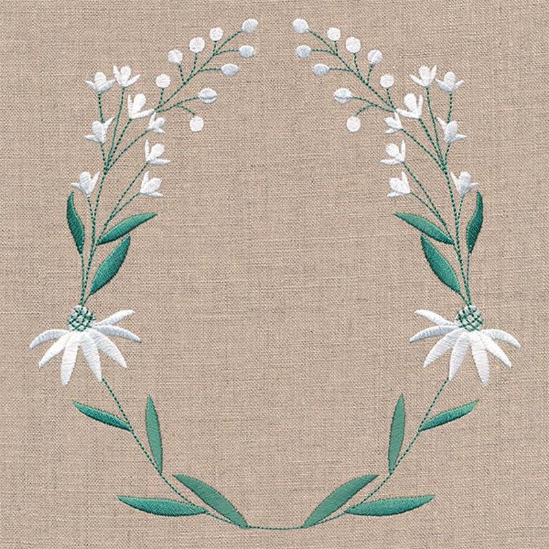 Flowers and Laurels Wreath