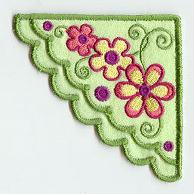 Flowers Corner Bookmark (In-the-Hoop)