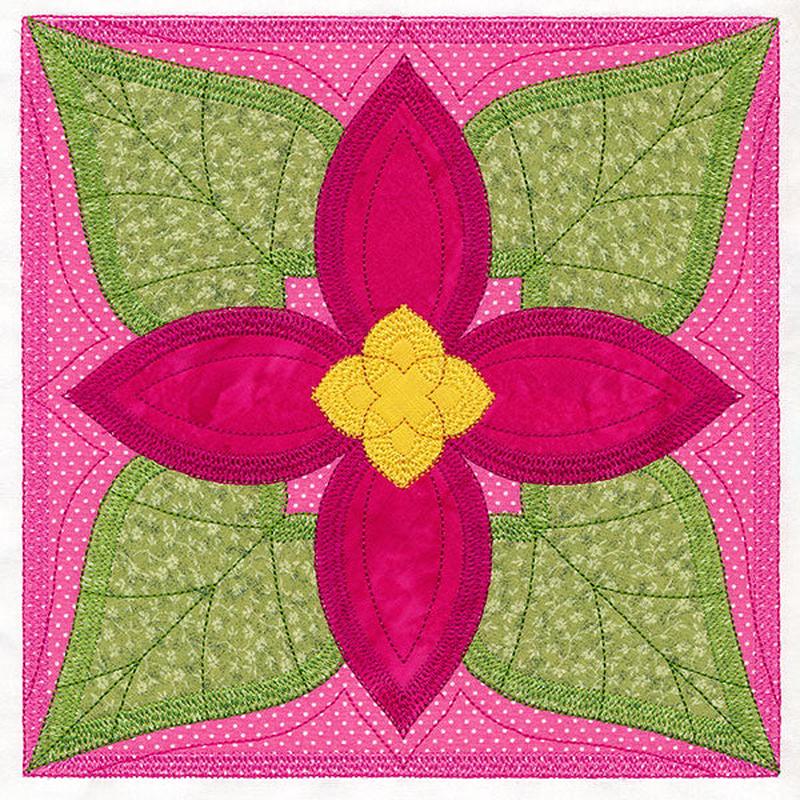 Flowers in Bloom Quilt Block 5 (In-the-Hoop)