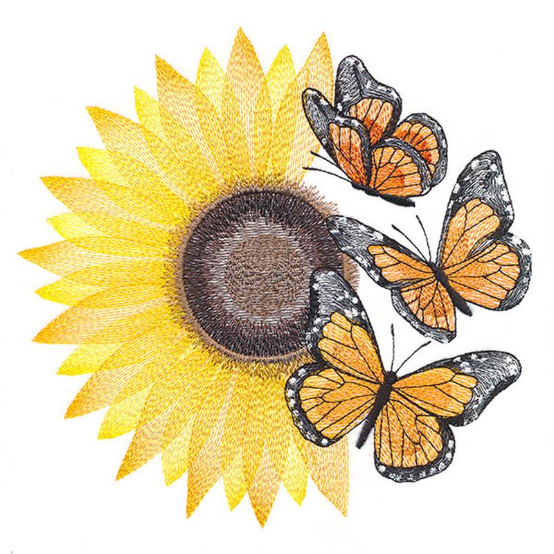 Flourish to Flutter - Sunflower & Monarch