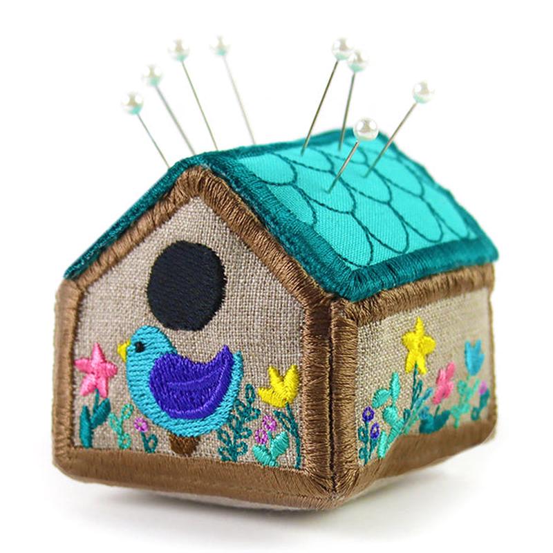 Flourishing Birdhouse Pincushion (In-the-Hoop)