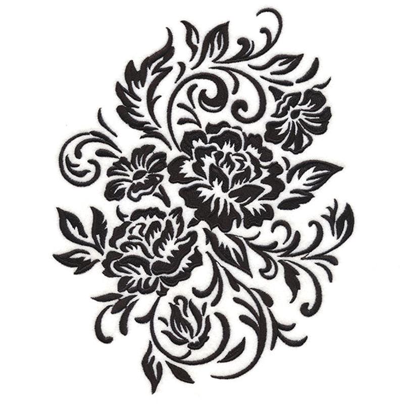 Flourishing Blooms Feature (Blackwork)