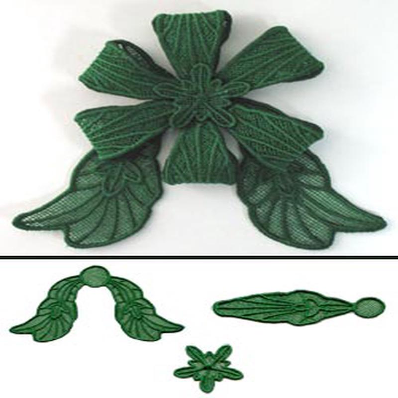 Flower and Leaves 3D Bow (Lace)