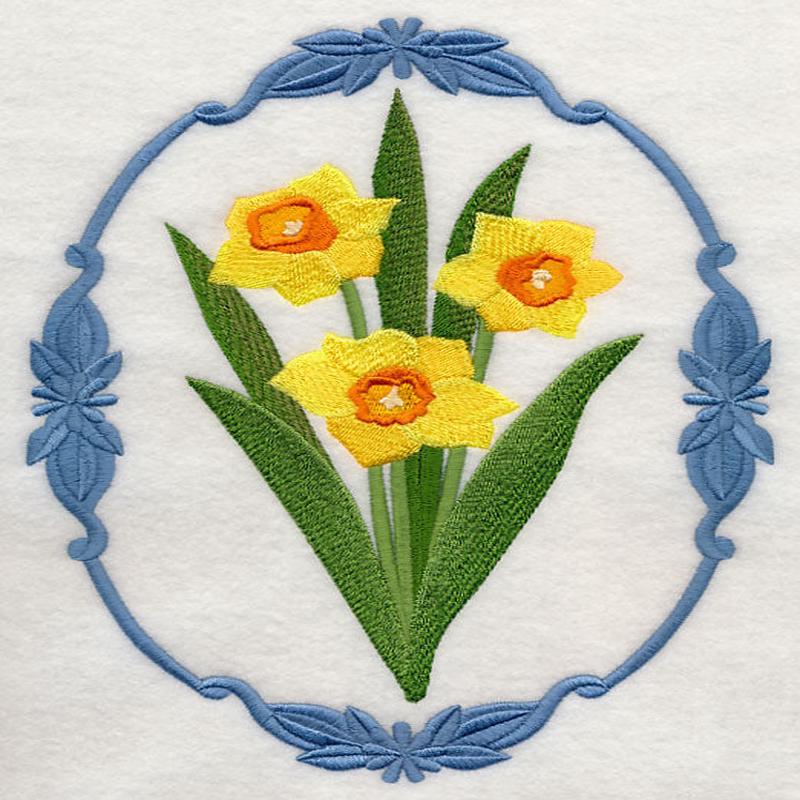 Flower Cameo - Daffodils