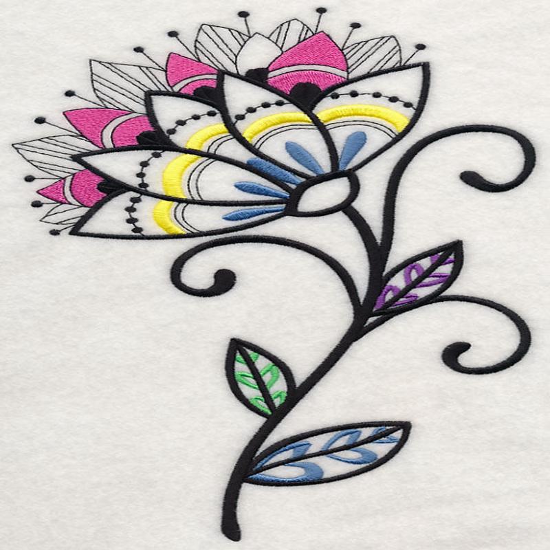 Flower Dazzle (Blackwork)