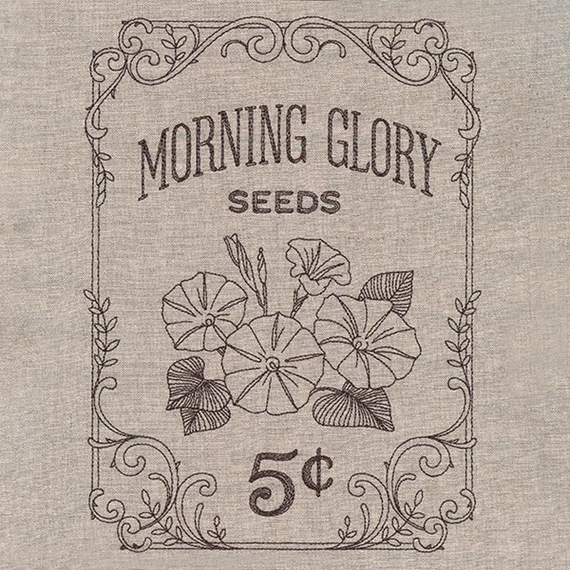 Flower Garden Seed Packet - Morning Glories