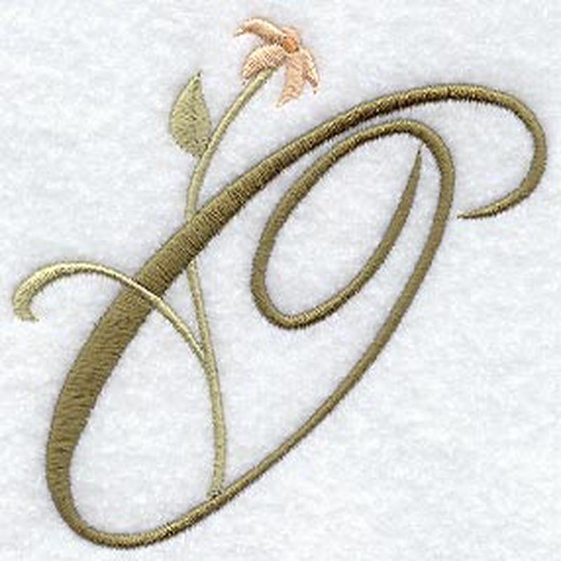 Floral Heirloom Letter O - 4 Inch