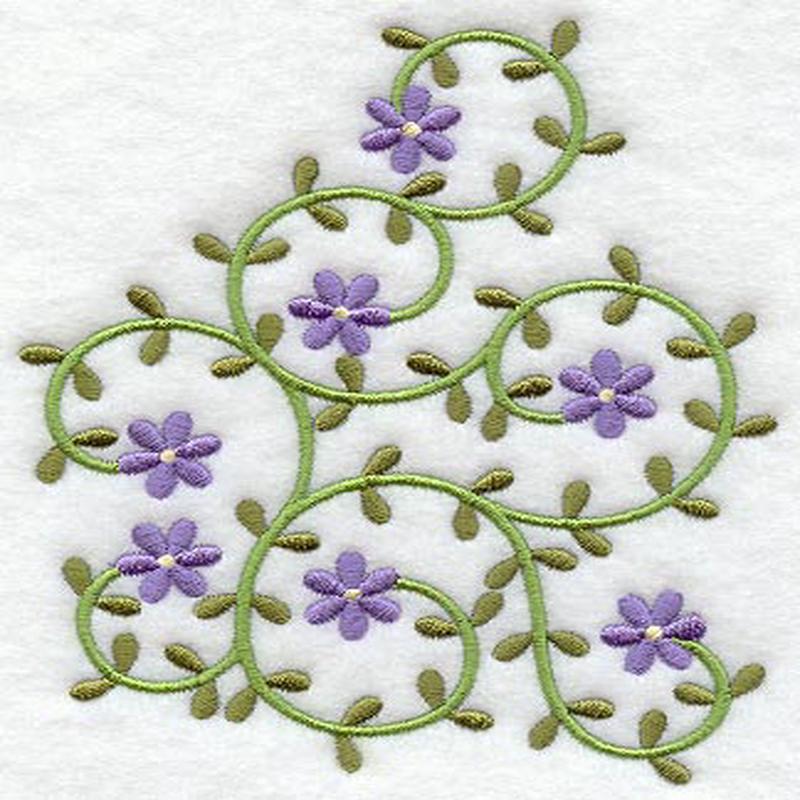 Floral Heirloom Wedge - Lg (Mirror)