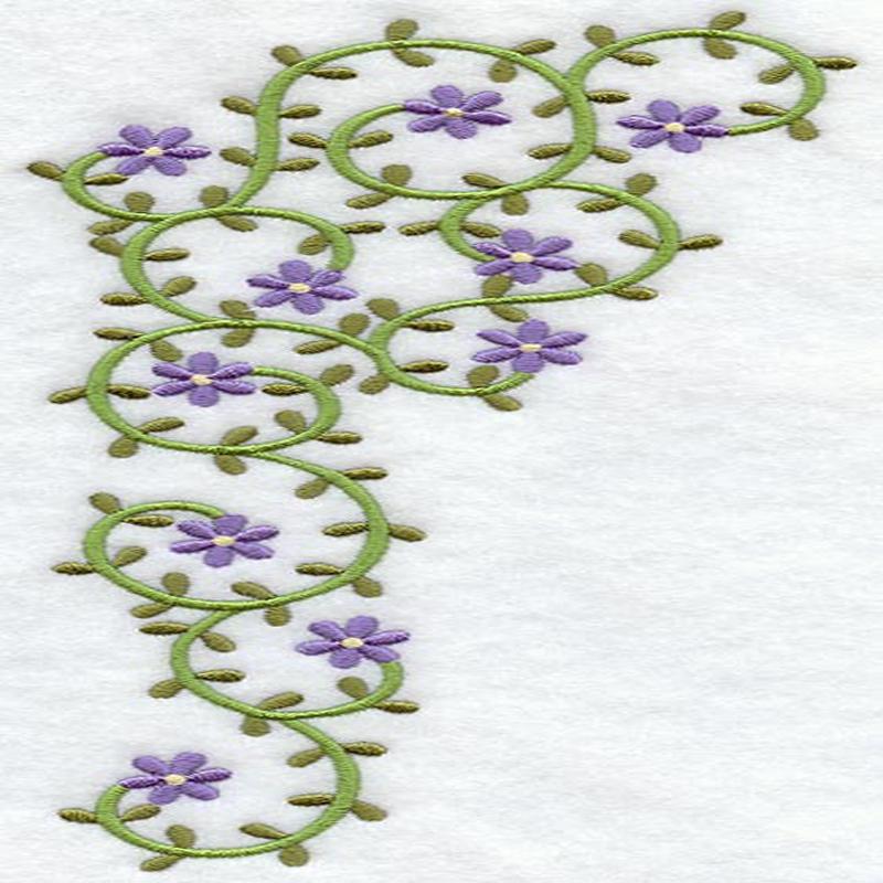 Floral Heirloom Wedge Placket - Lg