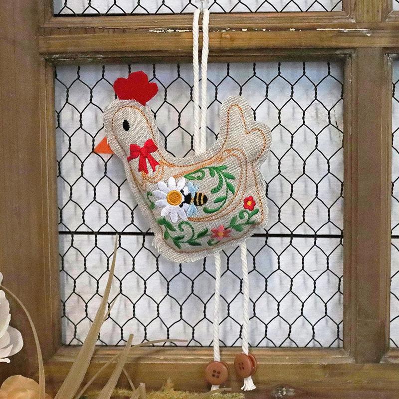 Floral Hen Stuffie (In-the-Hoop)