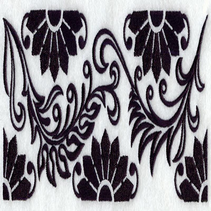 Floral in Damask Border