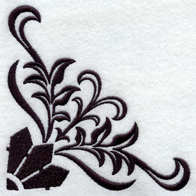 Floral in Damask Corner