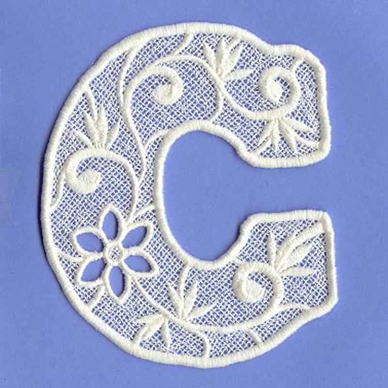 Floral Lace Letter C (Lace)