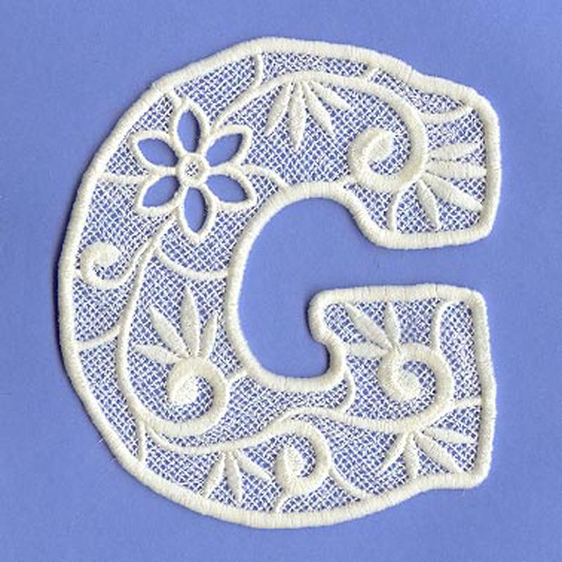 Floral Lace Letter G (Lace)