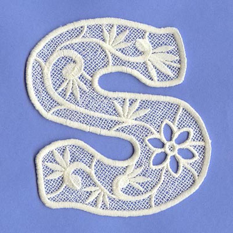 Floral Lace Letter S (Lace)