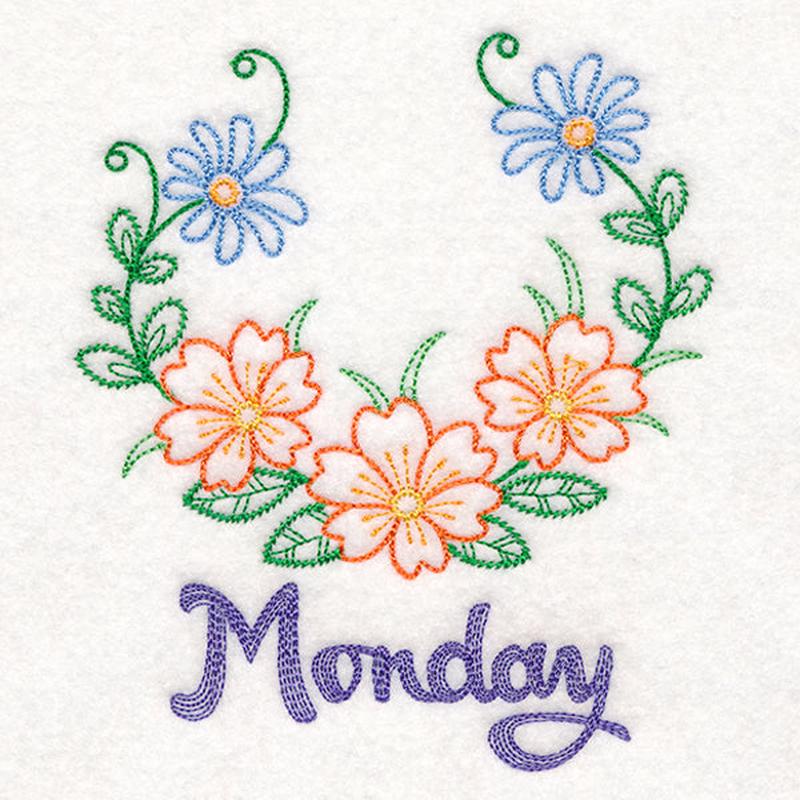 Floral Laurels - Monday (Vintage)